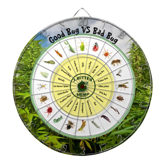 Good Bugs VS Bad Bugs Dart Board (Front)