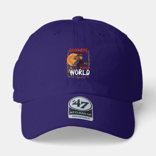 Good Bye Cruel World Witch Halloween Full Moon Spi 47 Brand Hat