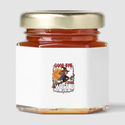 Good Bye Cruel World Witch Halloween Full Moon Spi Honey Jar Favors