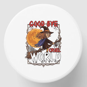 Good Bye Cruel World Witch Halloween Full Moon Spi Mini Candle Favors
