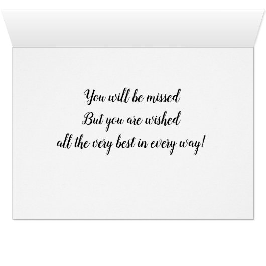 **GOOD BYE** WISHING YOU THE BEST (Inside Horizontal (Bottom))