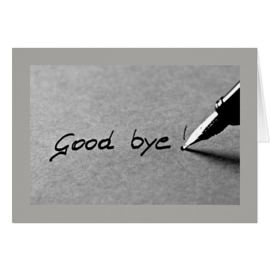 **GOOD BYE** WISHING YOU THE BEST CARDS (Front Horizontal)