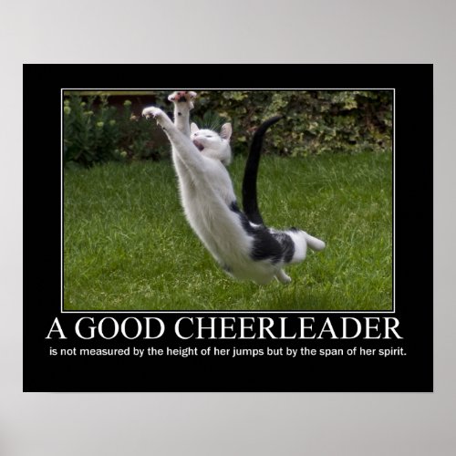 Good Cheerleader Cat Artwork Poster