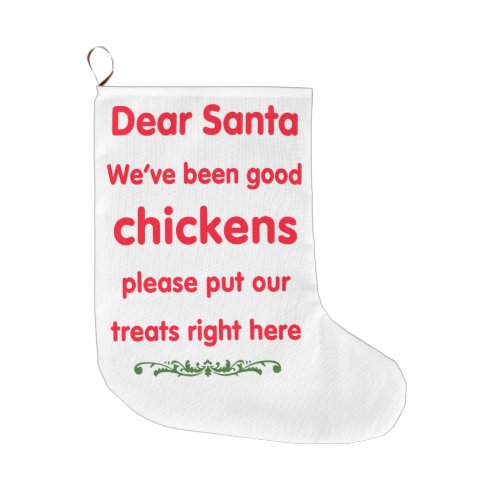 good chickens large christmas stocking