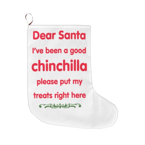 good chinchilla large christmas stocking