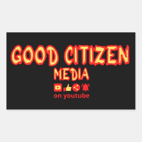 GOOD CITIZEN MEDIA merch      Rectangular Sticker