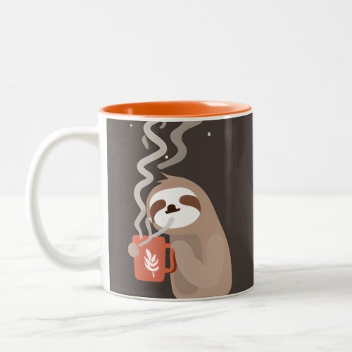 Good Coffee  Happy Sloth Two_Tone Coffee Mug