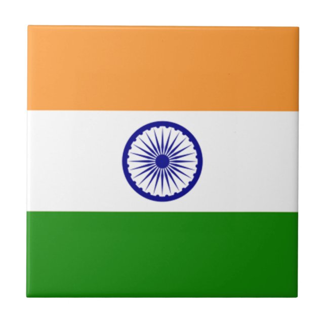 Good color Indian flag "Tiranga" Ceramic Tile (Front)