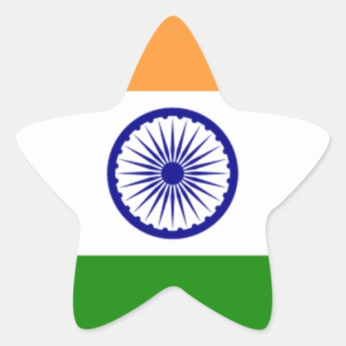 Good color Indian flag Tiranga Star Sticker