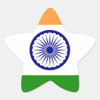Good color Indian flag "Tiranga" Star Sticker