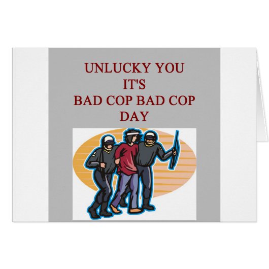 good cop bad cop police joke cards (Front Horizontal)
