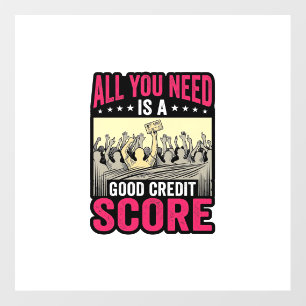 Good Credit Score Vintage Funny Finance Shirt_1 Floor Decals