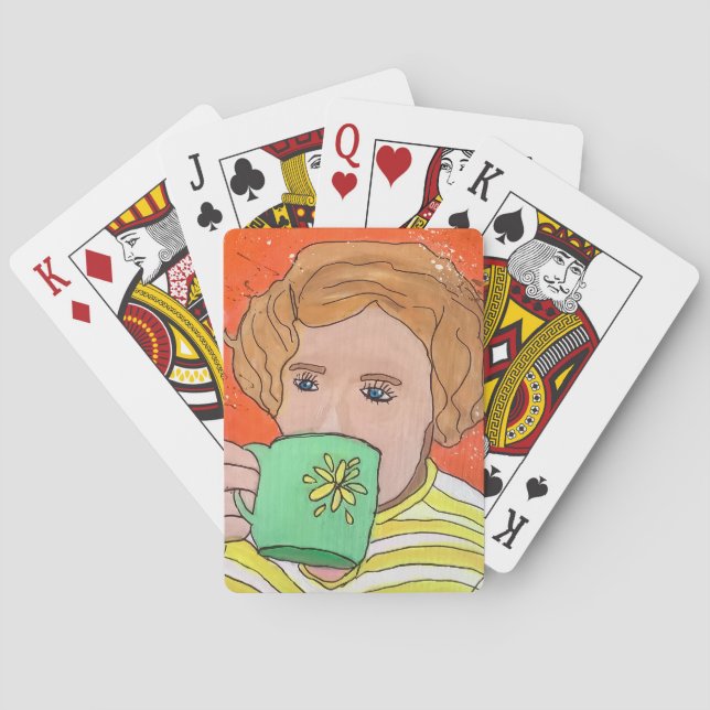 Good Cup of Coffee Poker Cards (Back)