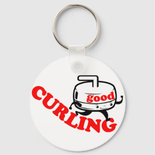 [ GOOD CURLING ] Retro "Stone Guy" Gifts by SKO Keychain