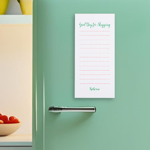 Good Day for Shopping List Custom Magnetic Notepad
