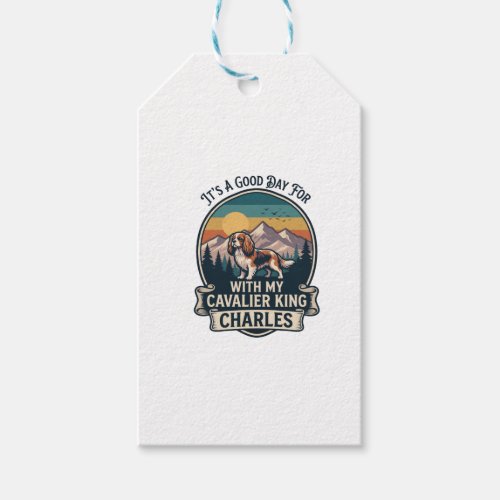 Good Day Hiking Cavalier King Charles Dog Gift Tags