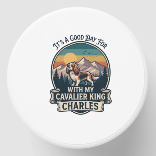 Good Day Hiking Cavalier King Charles Dog Mini Candle Favors