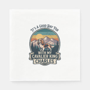 Good Day Hiking Cavalier King Charles Dog Napkins