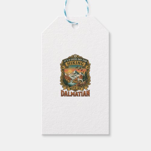Good Day Hiking Dalmatian Dog Mountains River Gift Tags