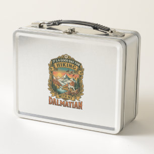 Good Day Hiking Dalmatian Dog Mountains River Metal Lunch Box