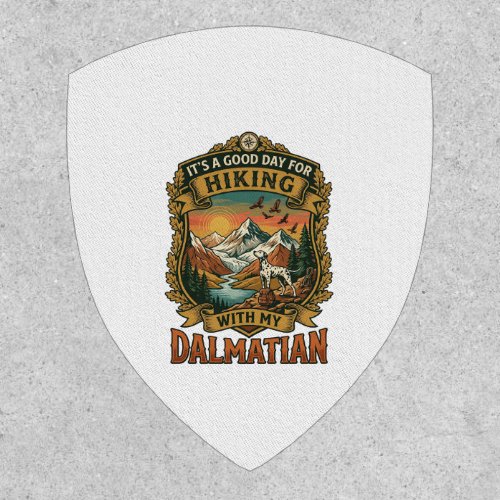 Good Day Hiking Dalmatian Dog Mountains River Patch