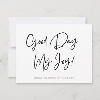 Good Day My Joy! Flat Notecard