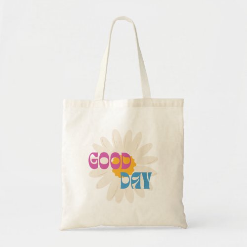 Good Day Retro Daisy Flower Tote Bag | Cute Floral