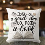 Good Day to Read a Book Throw Pillow<br><div class="desc">Looking to add some literary charm to your home? Accent your living space with our Good Day to Read a Book Throw Pillow from Raeann Blake Studios. Made with high-quality Simplex knit fabric, these 100% polyester pillows are soft and wrinkle-free. The heavyweight stretch material is the perfect complement to your...</div>