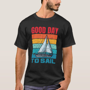 Good Day To Sail - Distressed Retro Sunset T-Shirt