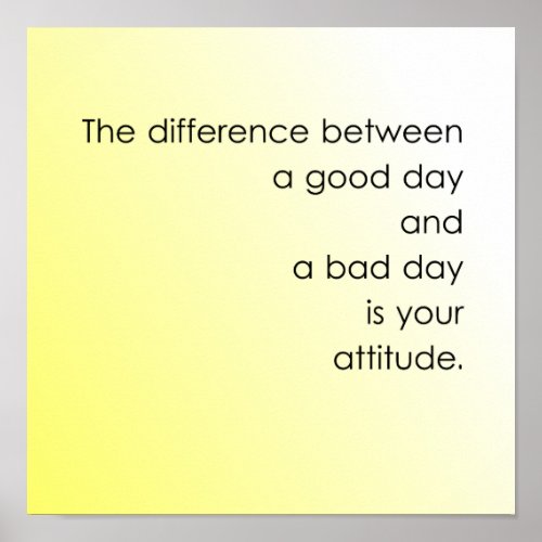 Good Day vs Bad Day Poster