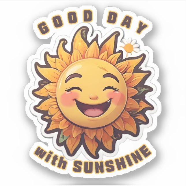 Good Day with Sunshine Sticker (Front)