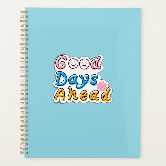 Good Days Ahead Sky Blue Planner – Minimal Weekly  (Front)