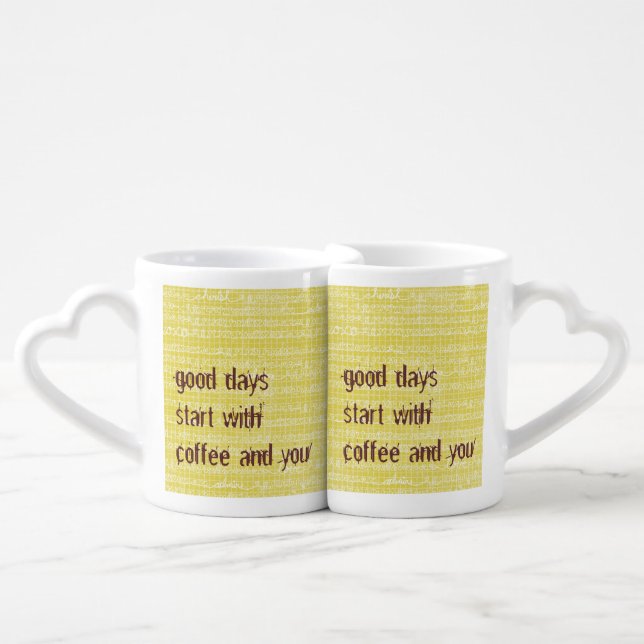 Good Days Coffee You Lovers Mug Set (Front Nesting)