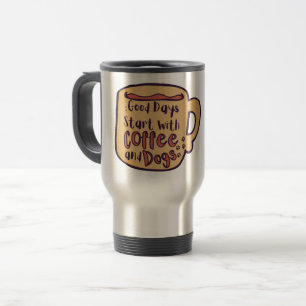 GOOD DAYS START WITH COFFEE AND DOGS CARTOON MUG