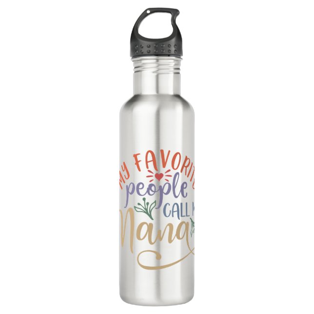 Good Design Idea For Grandma Stainless Steel Water Bottle (Front)