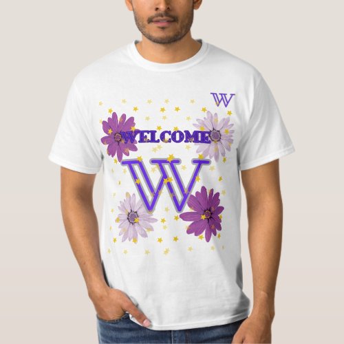 GOOD DESIGN WELCOME  With a letter W  T_Shirt
