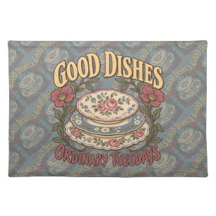 Good Dishes Ordinary Tuesdays Floral China Cloth Placemat