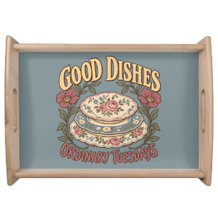 Good Dishes Ordinary Tuesdays Floral China Serving Tray