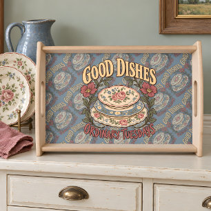 Good Dishes Ordinary Tuesdays Floral China Serving Tray
