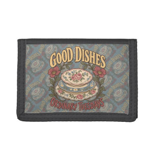 Good Dishes Ordinary Tuesdays Floral China Tri-fold Wallet