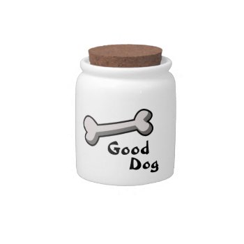 Good Dog Bone Jar by Missed_Approach at Zazzle