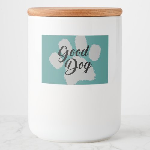 Good Dog Treat Jar Food Label