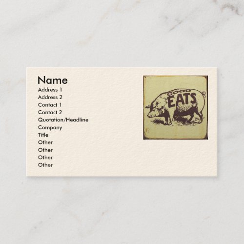 Good Eats Catering Business Card Template