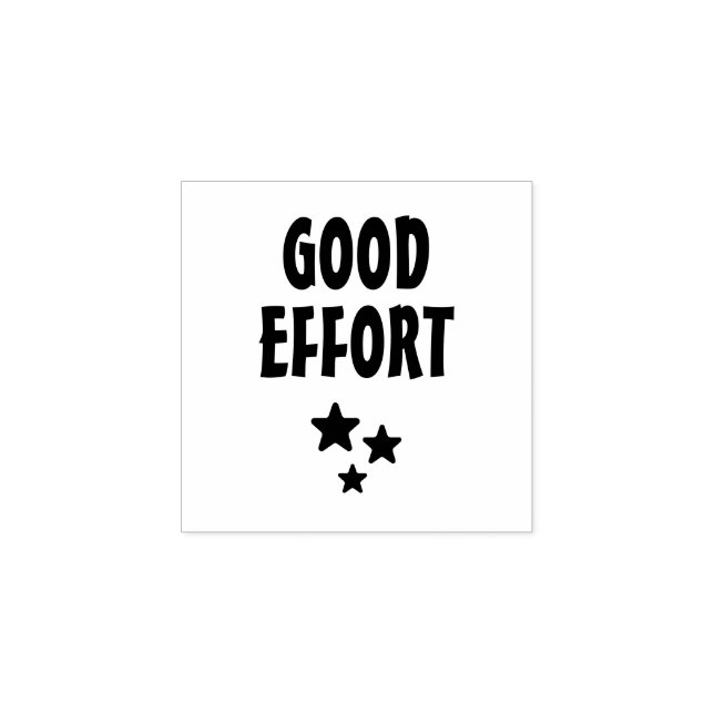 Good effort stars rubber stamp (Imprint)