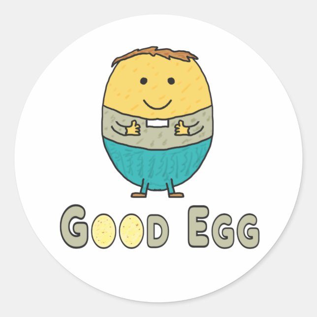 Good Egg Classic Round Sticker (Front)