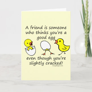 Good Egg Funny Best Friend Saying Card