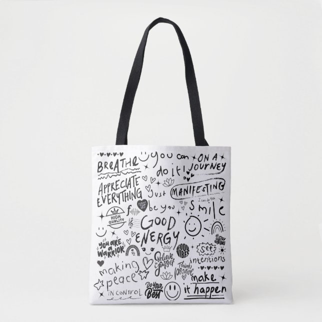 GOOD ENERGY AFFIRMATIONS TOTE BAG (Front)