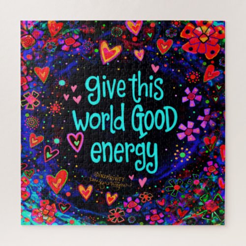 Good Energy Fun Hearts Inspirivity Jigsaw Puzzle