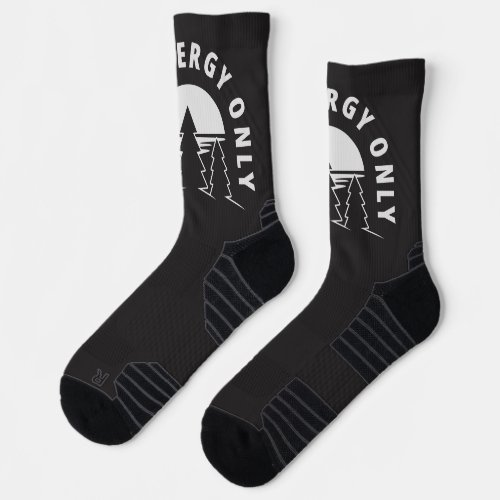 Good Energy Only – Minimalist Nature Art Socks