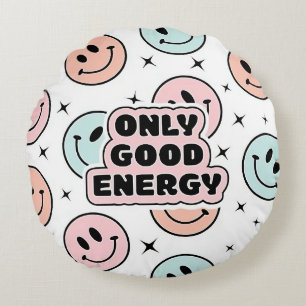 Good Energy Round Pillow